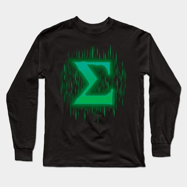 Greek Sigma - Bluey Green Long Sleeve T-Shirt by DCLawrenceUK